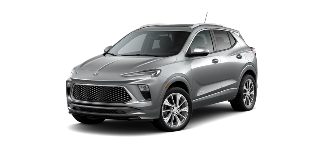 Nueva SUV compacta premium, Buick Encore 2025 Avenir color Sharkskin Metallic